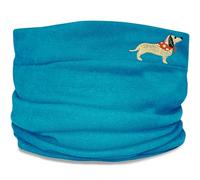 TeddyT's Women's Super Soft Fine Knit Turquoise Dachshund Sausage Dog Snood Scarf