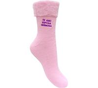 TeddyT's Women's Super Soft Thermal Bed Socks - Personalise With Your Quote! (Pink)