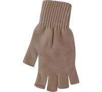 TeddyT's Women's Super Soft Warm Fine Knit Thermal Fingerless Winter Gloves (Hazelnut Truffle)