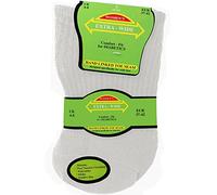 TeddyT's Women's White Extra Wide Comfort Fit Diabetic Travel Socks (3 Pair Pack)