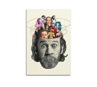 TeDe George Carlin Humorous Poster Art Living Room Bedroom Posters Painting Decorative Painting Print Canvas Wall 12x18inch(30x45cm) Unframe-style