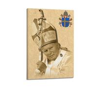 TeDe Great Pope John Paul II 2 Saint John Paul II Art Living Room Bedroom Posters Painting Decorative Painting Print Canvas Wall 08x12inch(20x30cm) Frame-style