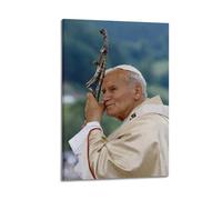 TeDe Great Pope John Paul II Saint John Paul II Art Living Room Bedroom Posters Painting Decorative Painting Print Canvas Wall 16x24inch(40x60cm) Frame-style