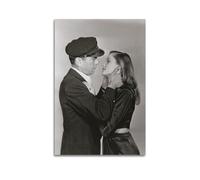 TeDe Humphrey Bogart And Bacall Retro Photo Collection Decorative Painting Print Canvas Wall Art Living Room Bedroom Posters Painting 08x12inch(20x30cm) Unframe-style-4