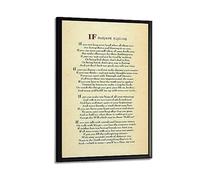TeDe Rudyard Kipling If You Can Art Living Room Bedroom Posters Painting Decorative Painting Print Canvas Wall 08x12inch(20x30cm) Frame-style