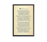 TeDe Rudyard Kipling If You Can Art Living Room Bedroom Posters Painting Decorative Painting Print Canvas Wall 08x12inch(20x30cm) Unframe-style
