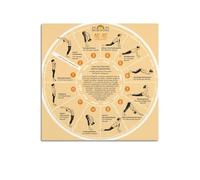 TeDe Sun Salutation Yoga Decoration Art Living Room Bedroom Posters Painting Decorative Painting Print Canvas Wall 20x20inch(50x50cm) Unframe-style