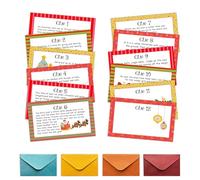 Tedea Christmas Scavenger Hunt Games, Christmas Treasure Hunt Clue Cards, Xmas Games for Family Treasure Riddle Hunt Game Activities, Winner Holiday Indoor Outdoor Party Decorations Supplies