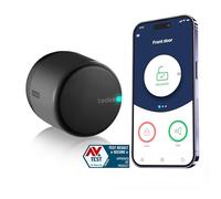 tedee Go Retrofit Smart Door Lock, Digital Lock with Auto Lock and App, Security Smart Lock Keyless Access with AV-TEST Certificate, Electronic Lock, Black