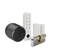 Tedee Set GO2 Aluminum Black (includes white keypad, white door...