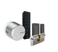 Tedee Set GO2 Aluminum Silver (includes black keypad, black door...