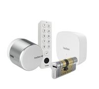 Tedee Set GO2 Aluminum Silver (includes bridge, white keypad, EXXO...