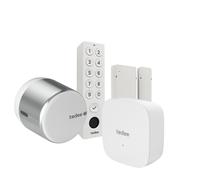 Tedee Set GO2 Aluminum Silver (includes bridge, white keypad, white...