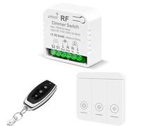 Tedeligo Wilress Dimmer Light Switch, AC 110V 220V 230V 240V 150W Wireless Dimmer Switch LED Relay Module, Easy installation compatible with home wall switches, No Need WIFI, Netural line Required