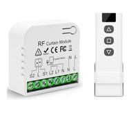 Tedeligo Wireless Roller Shutter Module Switch, Wireless AC Motor Remote Control Switch for Roller Shutters Blinds Shades Awning AC 220V 230V Rf Radio Transmitter 100M Range Control