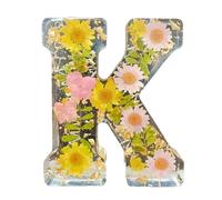 Tedious Alphabet Floral Night Light | LED Resin Flower Lamp | 26 Letters Dried Flowers Small Table Lamp Nightlights | Exquisite Cute Florals Bedside Lamps Room Decor for