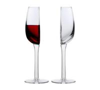 Tedious Half a Wine Glasses | 1/2/4 Pcs Funny Red Wine Glass | Novelty Drinking Glasses Cups with Half Shape | Crystal Red Wine Glasses Home Decor for Christmas Family Party Supplies (140ml)