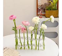 Tedious Hinged Glass Vase | Clear Hinged Flower Vase | Test Tubes Vase Wedding Table Decorations Centrepiece | Modern Tube Bud Vase for Flowers Plants Home Decor (6/8)