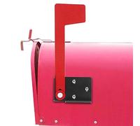 Tedious Red Mailbox Flag Replacement | Metal Rotated Wall Mount Mail Box Flag - Professional Mailbox Flag For Wall-Mount and Post-Mount Mailboxes