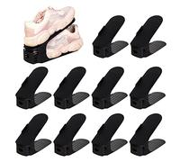Tedious Shoe Slots Storage | 10/20 Shoe Stacker Space Saver | Adjustable Shoe Slot Rack Organiser | Non-Slip Double-Layer Shoe Racks Holder for Closet, Living Room Home Accessories