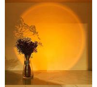 Tedious Solstices Sphere Light | Sunset Projection Lamp | 2 Modes Adjustable LED Night Light with -Adhesive | Romantic Sunshine Sunset Lamp Home Room Decor for Friends