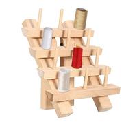 Tedious Thread Spool Holder - 12-Spool Thread Organizing Rack - Wooden Folding Thread Rack For Mending, Sewing, Quilting, Cross Stitches