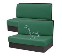 Tedkoo Dark Color Rv Dining Cushion Covers with Fixed Rope, Waterproof Stretch Decor Camper SlipCovers for Camper Car Bench(green, 4PCS)