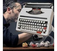 Tedkoo Traditional Portable Manual Typewriter, Machine Typewriter, Old Fashioned Manual Typewriter Portable Flexible Buttons Clear Handwriting with Case- Literary Retro Collection Gift
