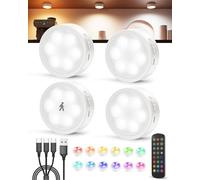 Tedmos 2400mAh USB Rechargeable Puck Lights, Motion Sensor Cabinet Lighting