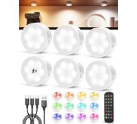 Tedmos 2400mAh USB Rechargeable Puck Lights, Motion Sensor Wardrobe Light
