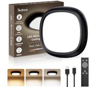 Tedmos Wireless Ceiling Light with Remote, IP54 Waterproof LED Shower Light | 12000mAh Battery Powered, Motion Sensor, No Wiring, Portable, Rechargeable Shed Lights for Bathroom Garage Loft Hallway Attic
