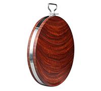TEDMSGR Round Iron Wooden Cutting Board Using Cutting Board On The Front And Back For Markets Homes Kitchens Restaurants,Steel Ring Ty 42Cm/16.5In