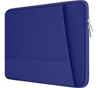 TEDNETGO 15.6 Inch Laptop Sleeve, Durable Neoprene Case with Pockets, Protective Carrying Bag for Dell, Lenovo, Asus, Blue
