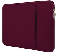 TEDNETGO Laptop Bag, 15.6 inch Laptop Sleeve, Sturdy 15 inch HP Computer Case, Lenovo Computer Briefcase Carrying Cover Case 16 inch Neoprene Bag with Pockets for Dell Asus Gifts for Women Men, Red