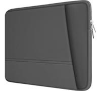 TEDNETGO Laptop Case, 15.6 inch Laptop Sleeve, Sturdy 15 inch HP Computer Bag, Lenovo Computer Briefcase Carrying Cover Case 16 inch Neoprene Bag with Pockets for Dell Asus Gifts for Women Men, Grey