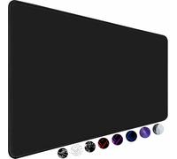 TEDNETGO Large Gaming Mouse Pad, Waterproof Extra Large Big Mouse Pad with Stitched Edge, XXL Non-Slip Black Computer Long Mousepad Desk Mat for Gamer, Office & Home, Black