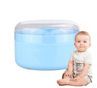 tedohamgan Baby Powder Puff and Container Travel - Dusting Loose Powder Box | Sponge Container for Travel Home Caregivers New Parents Daycare Providers Nursing Mothers Bath Time