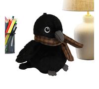 tedohamgan Raven Plush - Decorations Animal Figurine with Cute Scarf | Crow Halloween Decor | for Birthday Room Home Girls Kids Boys