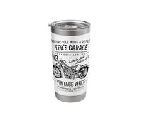 Ted's Garage Motorcycle Design for the Name Ted Stainless Steel Insulated Tumbler