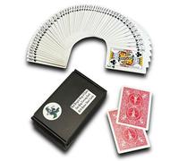 Ted's Sterling Magic Bicycle One Way Force Deck Trick Kit with Bonus Short Cards, Red Back Clubs (King)
