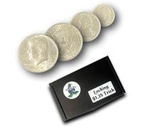 Ted's Sterling Magic Locking Dollar 135 Trick with US Half Dollar, Quarter and Dime