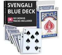 Ted's Sterling Magic Precision Blue Rider Back Bicycle Svengali Deck with Instructions for 100+ Tricks (7 of Spades)