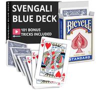 Ted's Sterling Magic Precision Blue Rider Back Bicycle Svengali Deck with Instructions for 100+ Tricks (King of Hearts)