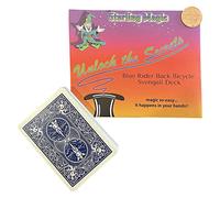 Ted's Sterling Magic Precision Blue Rider Back Bicycle Svengali Deck with Instructions for 100+ Tricks (7 of Hearts)