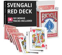 Ted's Sterling Magic Precision Red Rider Back Bicycle Svengali Deck with Instructions for 100+ Tricks (Unspecified)
