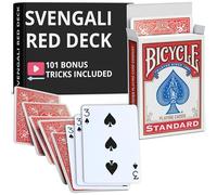 Ted's Sterling Magic Precision Red Rider Back Bicycle Svengali Deck with Instructions for 100+ Tricks (3 of Spades)