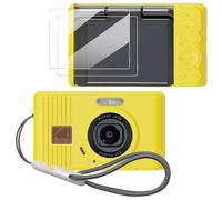 Tedubax Case for Kodak PIXPRO C1 accessories,Soft Silicone Protective Case,Comes with 2 Screen Protectors and 1 Wrist Strap - Yellow