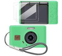 Tedubax Case for Kodak PIXPRO C1 accessories,Soft Silicone Protective Case,Comes with 2 Screen Protectors and 1 Wrist Strap - Luminous green