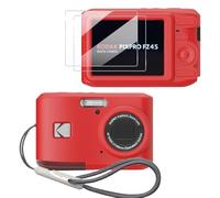 Tedubax Case for Kodak PIXPRO FZ45,FZ45 accessories,Soft Silicone Protective Case,Comes with 2 Screen Protectors and 1 Wrist Strap - Rose red