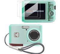 Tedubax Case for Kodak PIXPRO FZ45,FZ45 accessories,Soft Silicone Protective Case,Comes with 2 Screen Protectors and 1 Wrist Strap - Luminous green